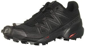SALOMON SPEEDCROSS 5 TRAIL RUNNING SHOES FOR WOMEN, BLACK/BLACK/PHANTOM, 7.5